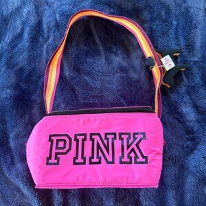 victoria's secret PINK cooler bag with dog keychain